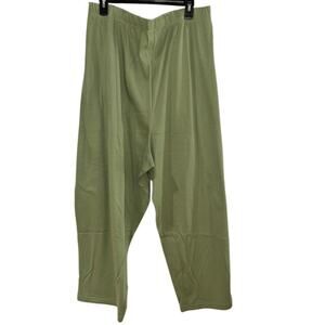 Only Necessities Green Elastic Waist Pants Size 6X Petite